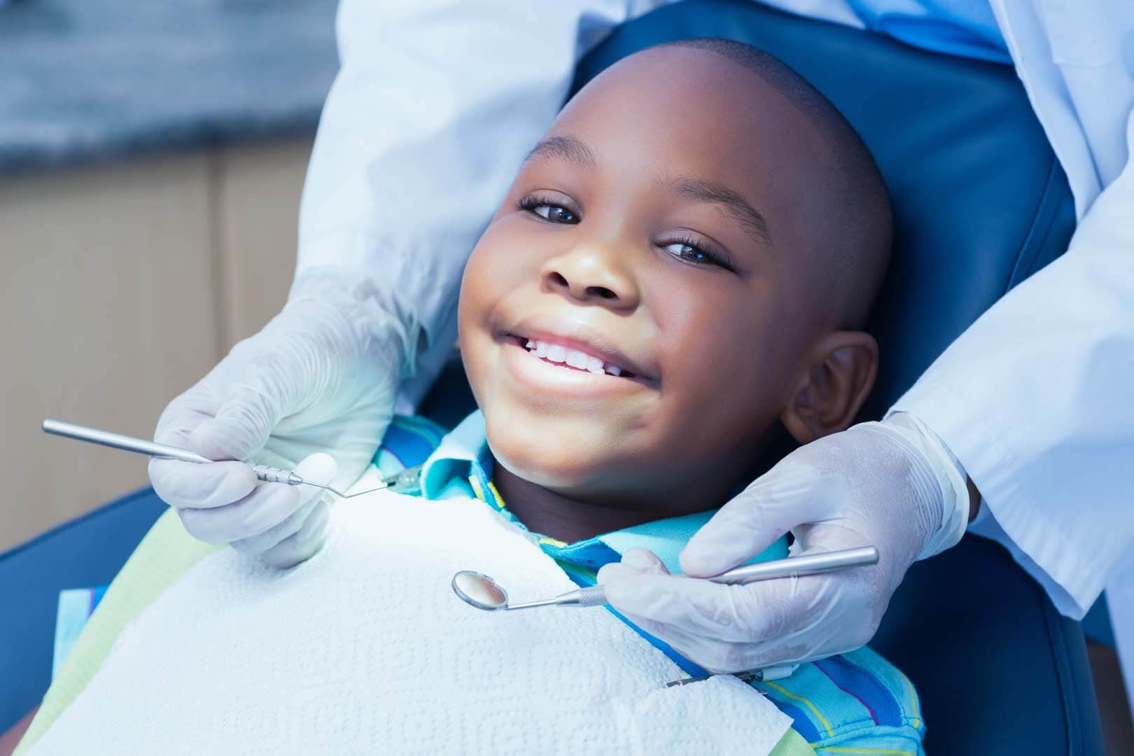 Cute baby smiling after pediatric results at Aquila Dental AZ